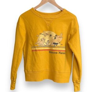 Disney Lion King Yellow Gold Sweatshirt Kid’s Large/Women’s Small